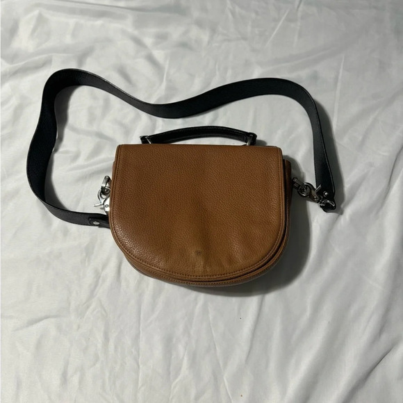 Poppy Barley Handbags - Poppy  Barley Two-Toned Brown Black Purse Pebbled Leather